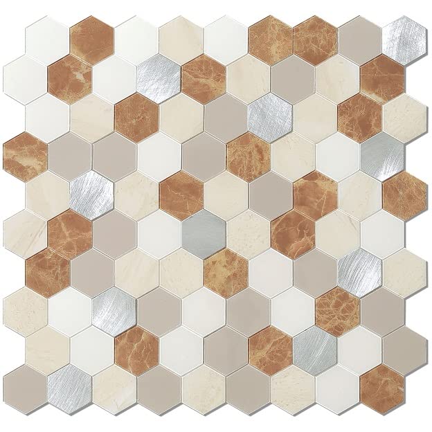 Hexagon Peel & Stick Kitchen Backsplash Tiles - Easy DIY for Home Decor