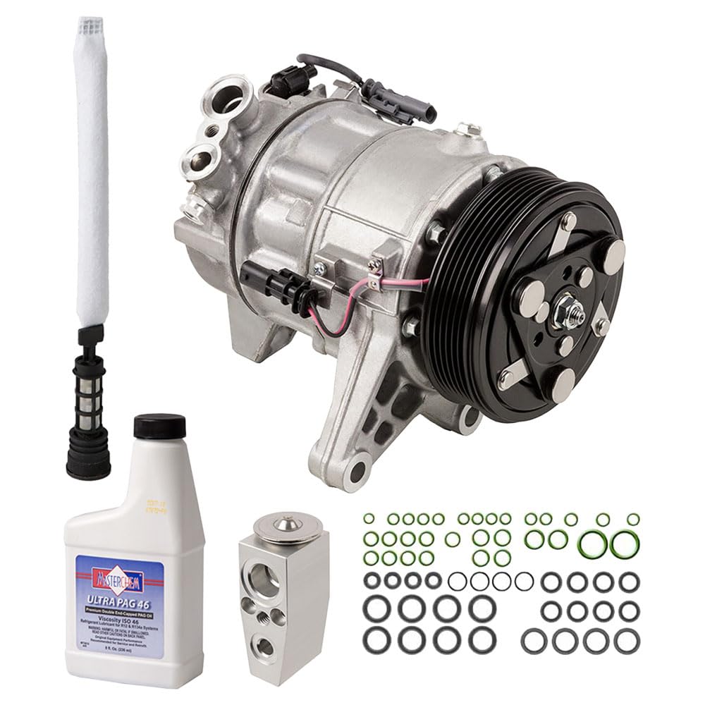 New AC Compressor & A/C Kit for 2012 Buick LaCrosse 3.6L V6 - Includes Drier, Expansion Valve, PAG Oil & O-Ring Seals - BuyAutoParts 60-82859RK - Perfect for AC System Repair & Replacement in Hot Climates