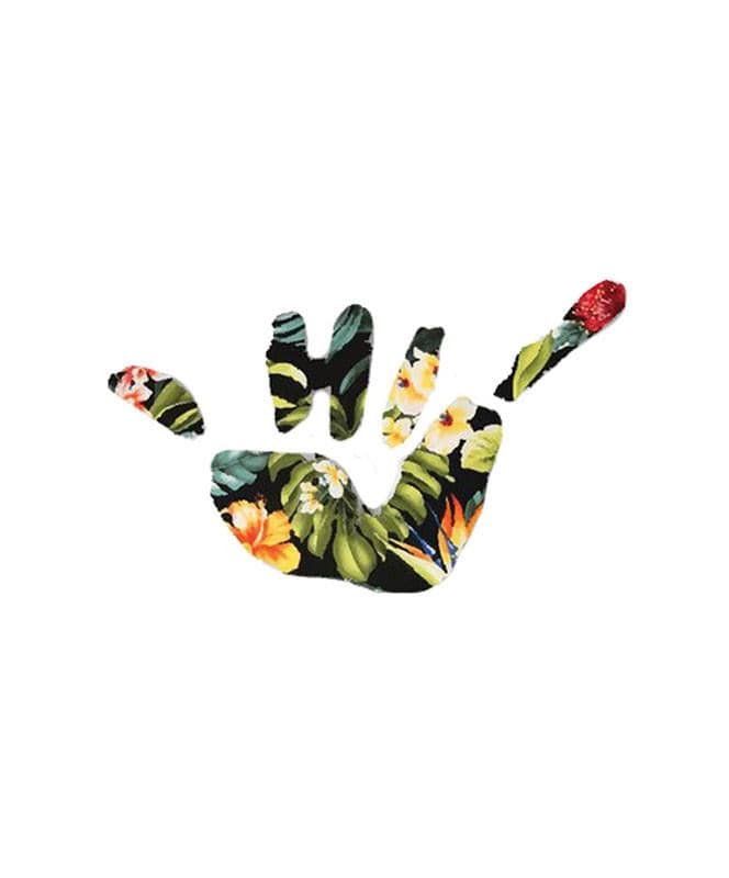 6 Pack HDM Hawaiian Floral Shaka Sticker Decals - Tropical Island Vibes for Laptops, Water Bottles & Car Windows
