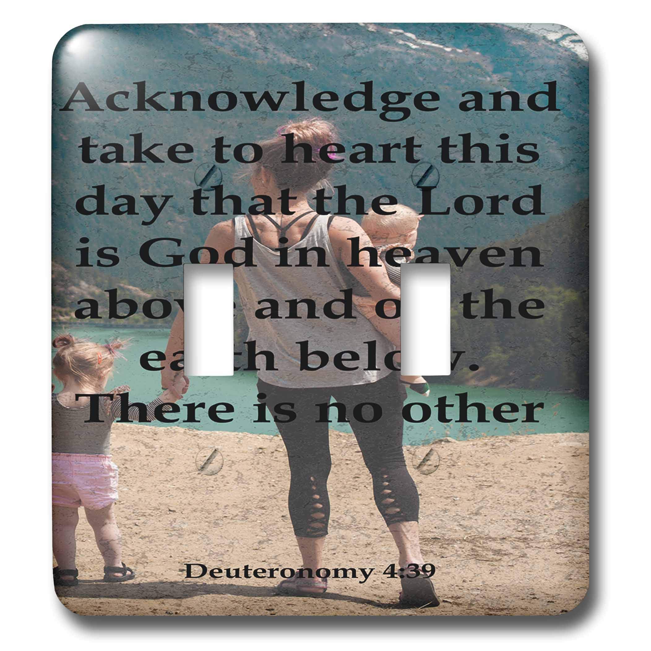 3dRose Highlands Art - Deuteronomy 4 Bible Quote Switch for Home Decor