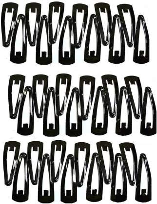 Glaaddo Black Metal Tic Tac Hair Clips for Women & Girls - 36 Pairs Hairpins (Black) | Perfect for School, Work, Parties & Everyday Hairstyles