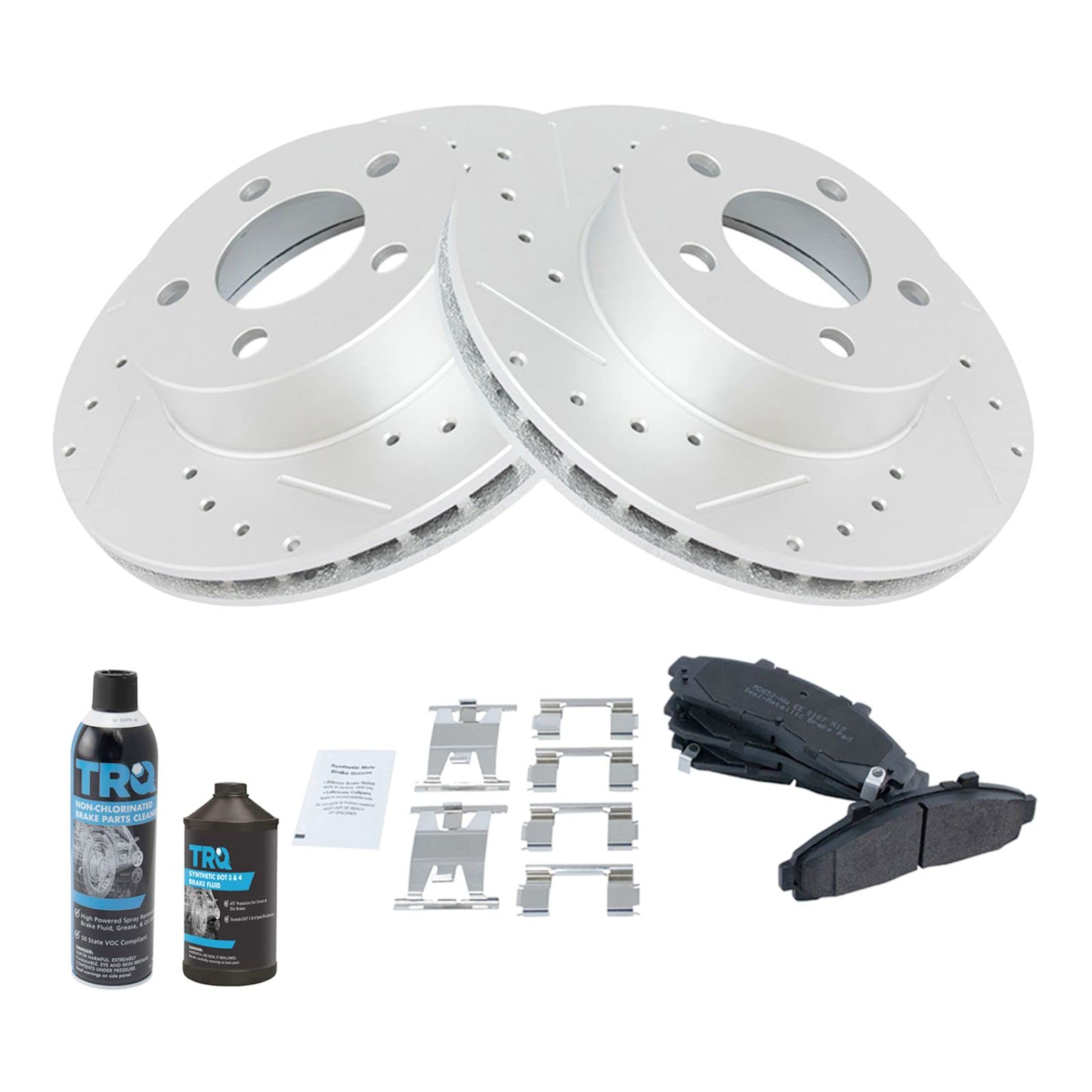 High-Performance Front Brake Rotor & Metallic Brake Pad Kit with Chemicals - Perfect for Racing, Off-Roading & Daily Driving