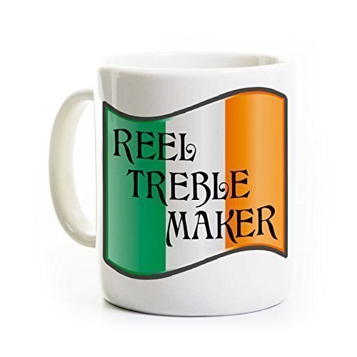 Irish Dance Coffee Mug - Reel Treble Maker - Funny Dancing Ceramic Cup for Tea & Coffee Lovers - Perfect Gift for St. Patrick's Day, Irish Dancers & Celtic Music Fans