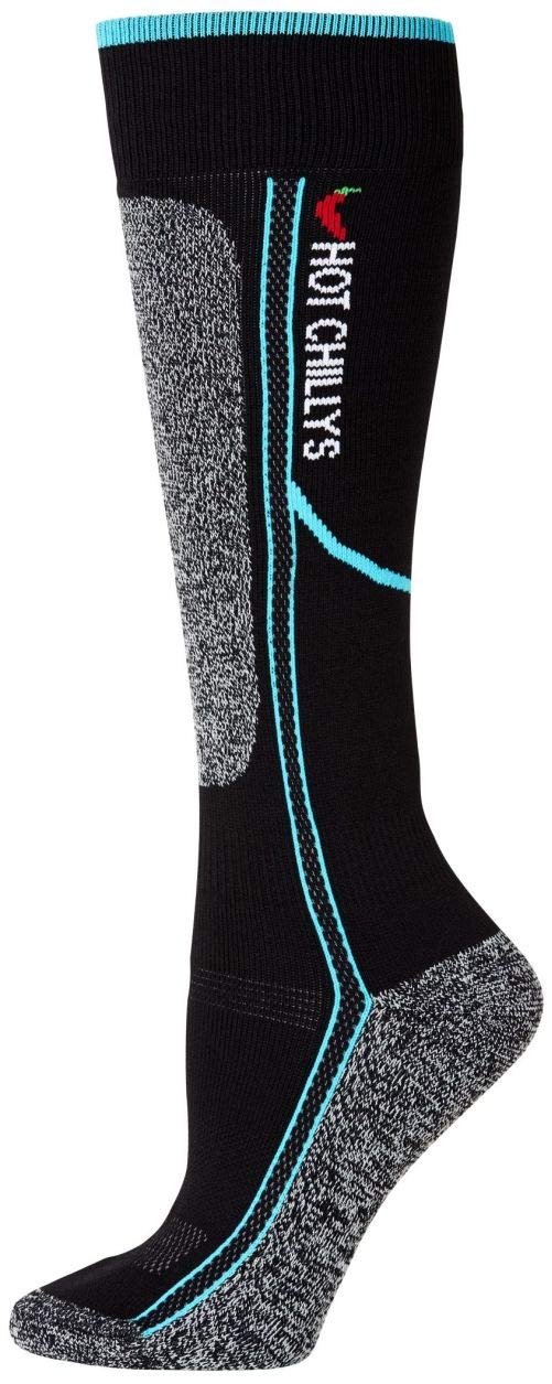 Hot Chillys Women's Elite Heat Mid Volume Socks - Thermal Winter Hiking & Ski Socks for Cold Weather Outdoor Activities