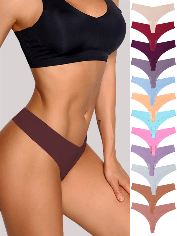 ZASUWA Women's Seamless V-Shape Waisted T-Back Underwear - Sexy Comfortable Lingerie for Everyday Wear & Special Occasions