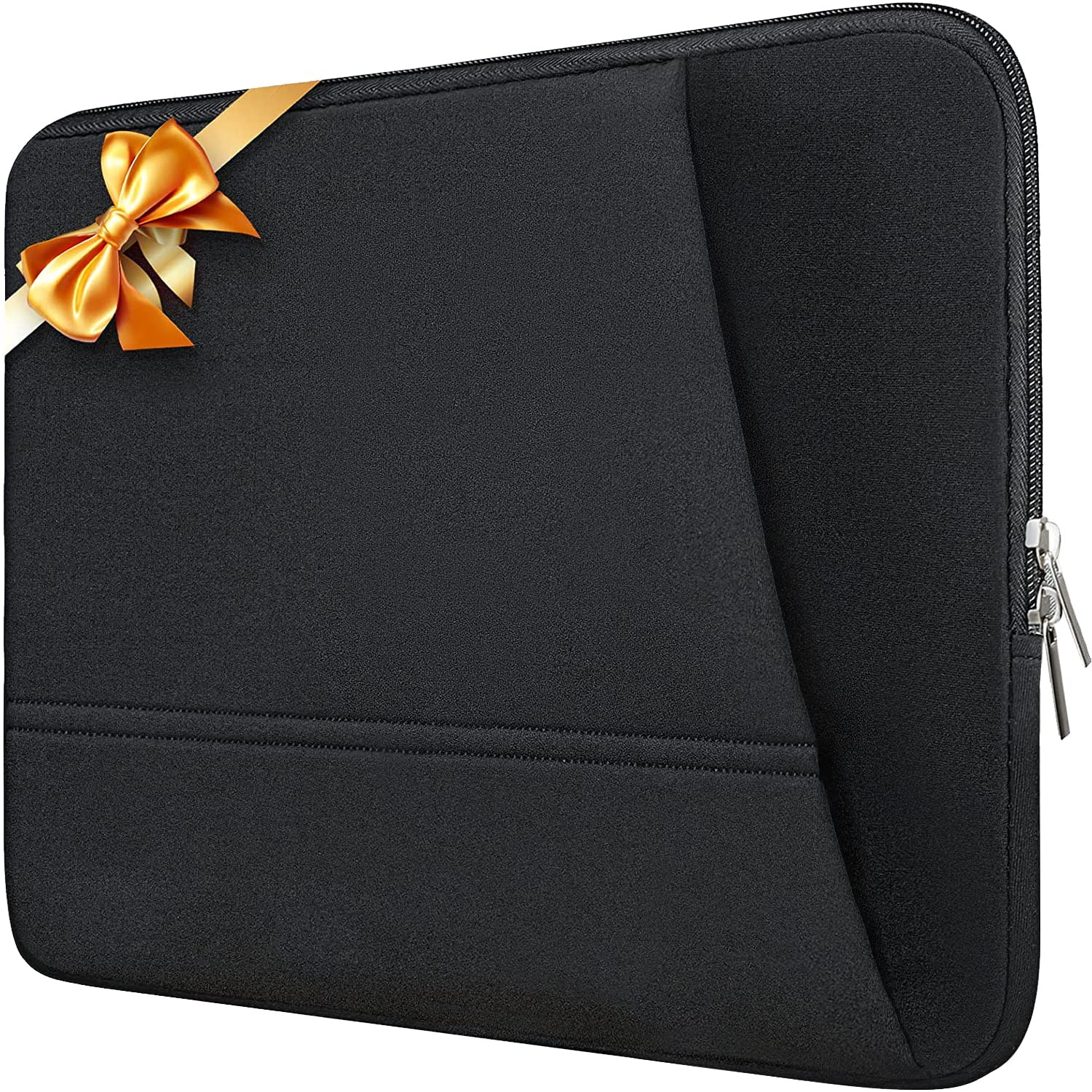 TEDNETGO 14 Inch Waterproof Laptop Sleeve Case for MacBook Pro 2022 & MacBook Air - Protective Cover Bag Compatible with 13.3-14 Inch Laptops (Black) | Perfect for Travel, Office & School Use