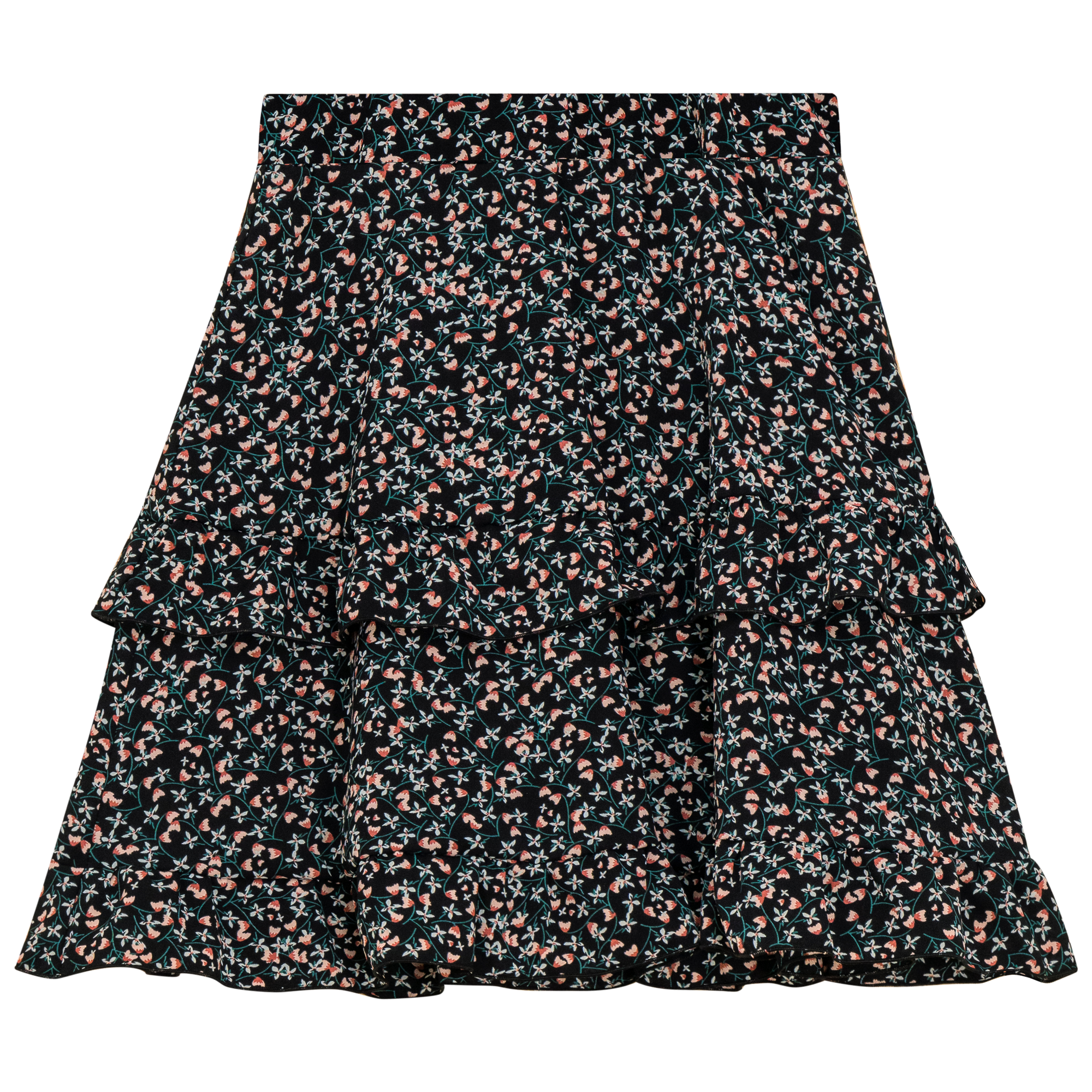 Elegant Ruffled Tiered Skirt for Women - Flowy A-Line Midi Skirt with Layered Ruffle Design - Perfect for Casual Outings, Date Nights & Summer Vacations
