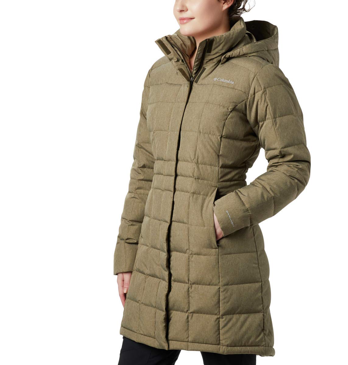 Columbia Women's Hexbreaker Long Down Jacket - Waterproof Winter Coat with Omni-Heat Thermal Reflective, Lightweight & Warm for Outdoor Activities, Hiking, Skiing & Snowboarding