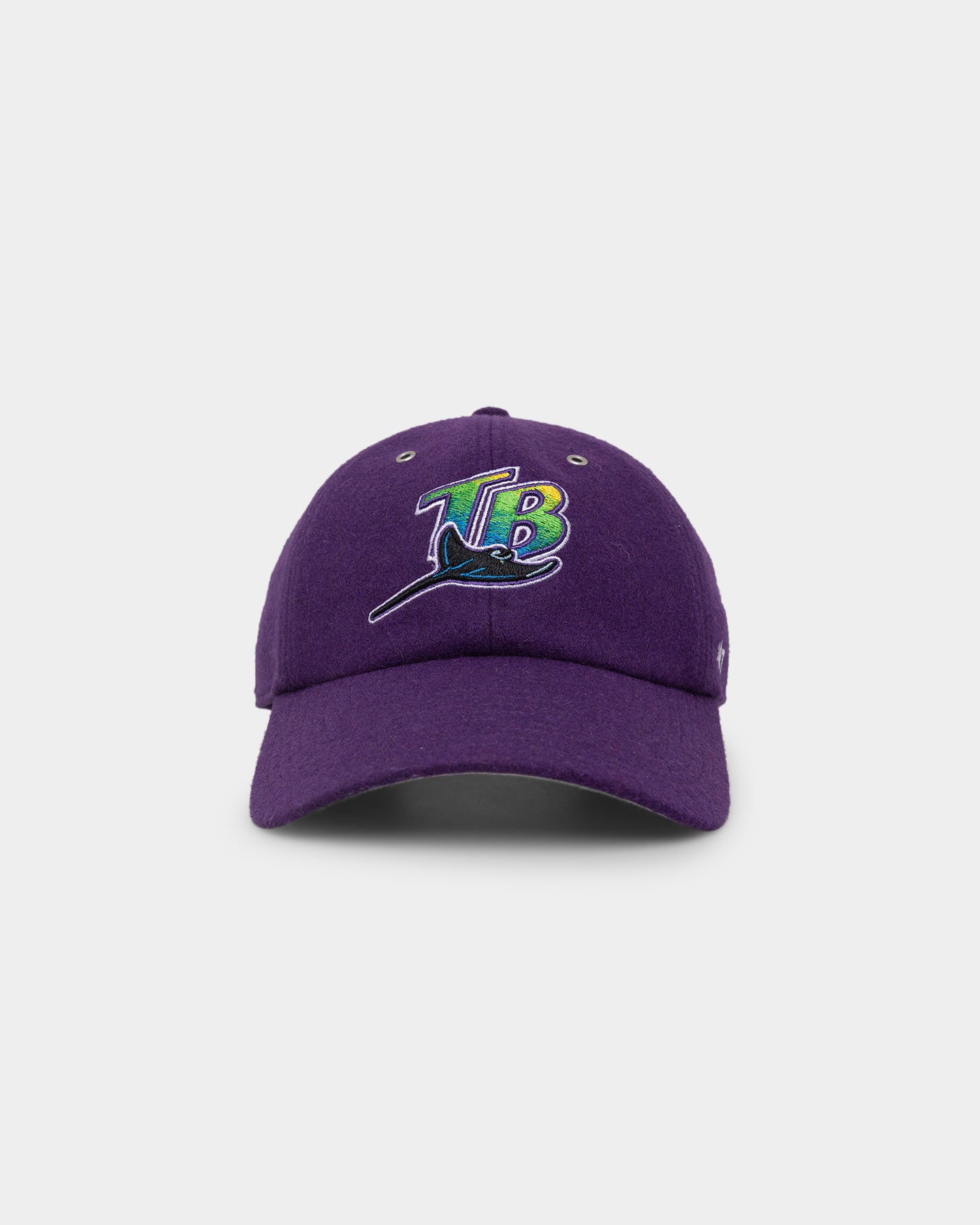 47 Brand Tampa Bay Rays Wooly '47 Clean Up Strapback Purple Adjustable Hat - Perfect for Baseball Games, Outdoor Activities & Casual Wear