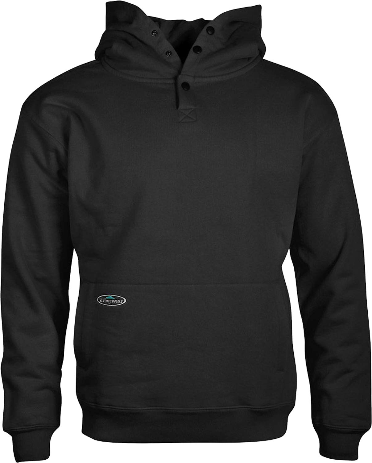 **Men's Arborwear 100% Cotton Heavy Duty Fleece Hooded Pullover Sweatshirt with Handwarmer Pouch - Warm Workwear for Outdoor Jobs, Construction & Winter Activities**