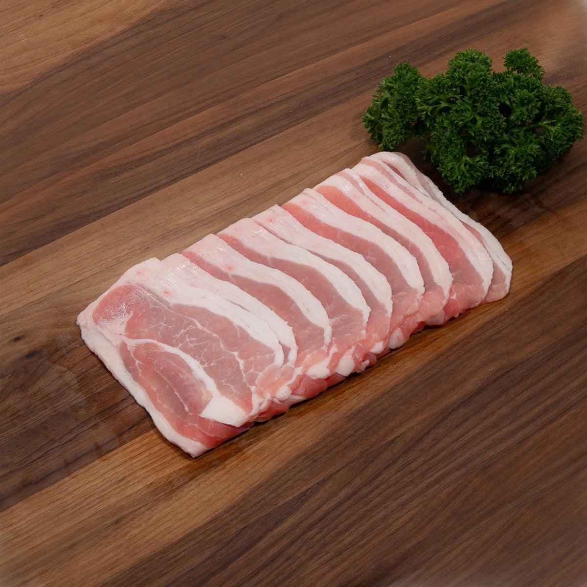 Organic Pork Belly for Shabu - DAYLESFORD ORGANIC UK Premium Frozen Pork (200g) - Perfect for Hot Pot, Asian Cuisine & Home Cooking