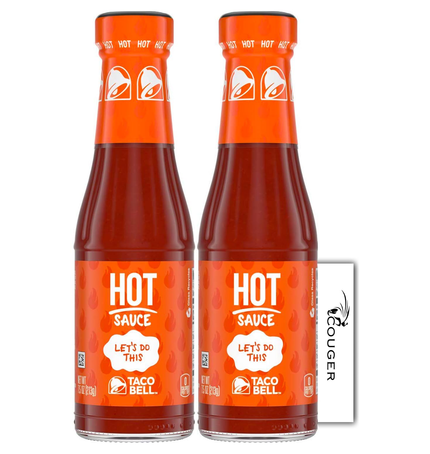 Taco Bell Hot Sauce Bottle 7.5 oz (2-Pack) - Authentic Restaurant Style Hot Sauce for Tacos, Burritos & Nachos - Perfect for Home Cooking, Parties & Mexican Food Lovers