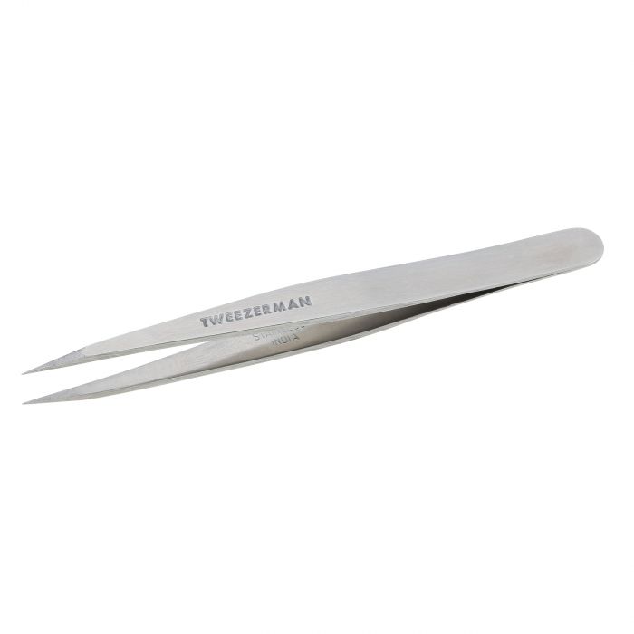 Tweezerman Point Tweezer - Stainless Steel Precision Tweezers for Eyebrows, Splinters & Ingrown Hairs - Perfect for Grooming, First Aid & Beauty Kits
