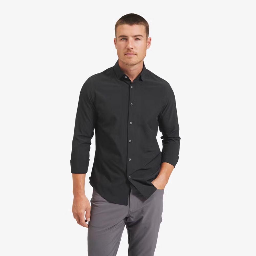 Premium Men's Leeward No-Tuck Dress Shirt - Slim Fit Wrinkle-Free Business Casual Shirt for Office, Wedding & Formal Events