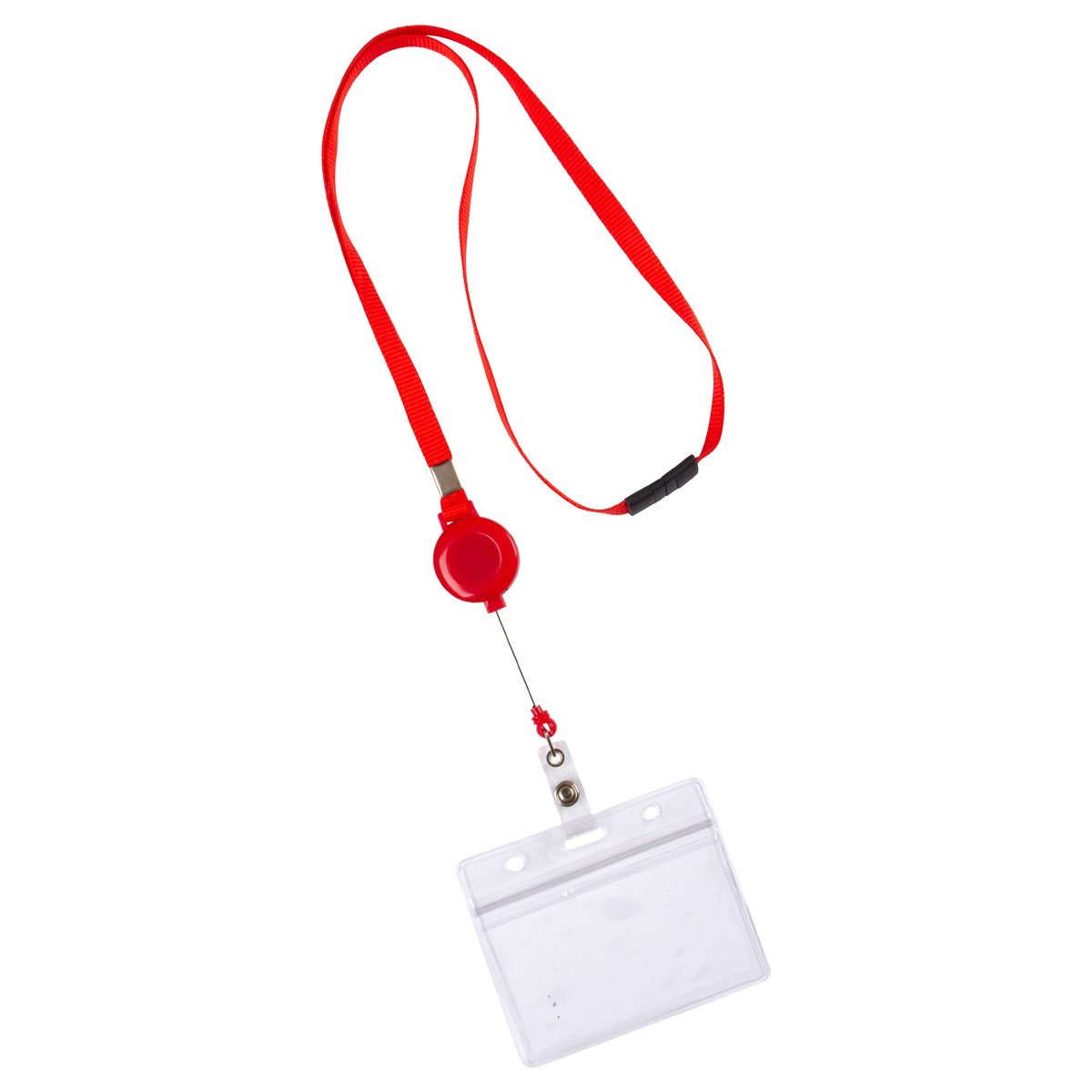 5-Pack Retractable Lanyard with Breakaway Clasp & ID Holder - for Work, Events, Conventions