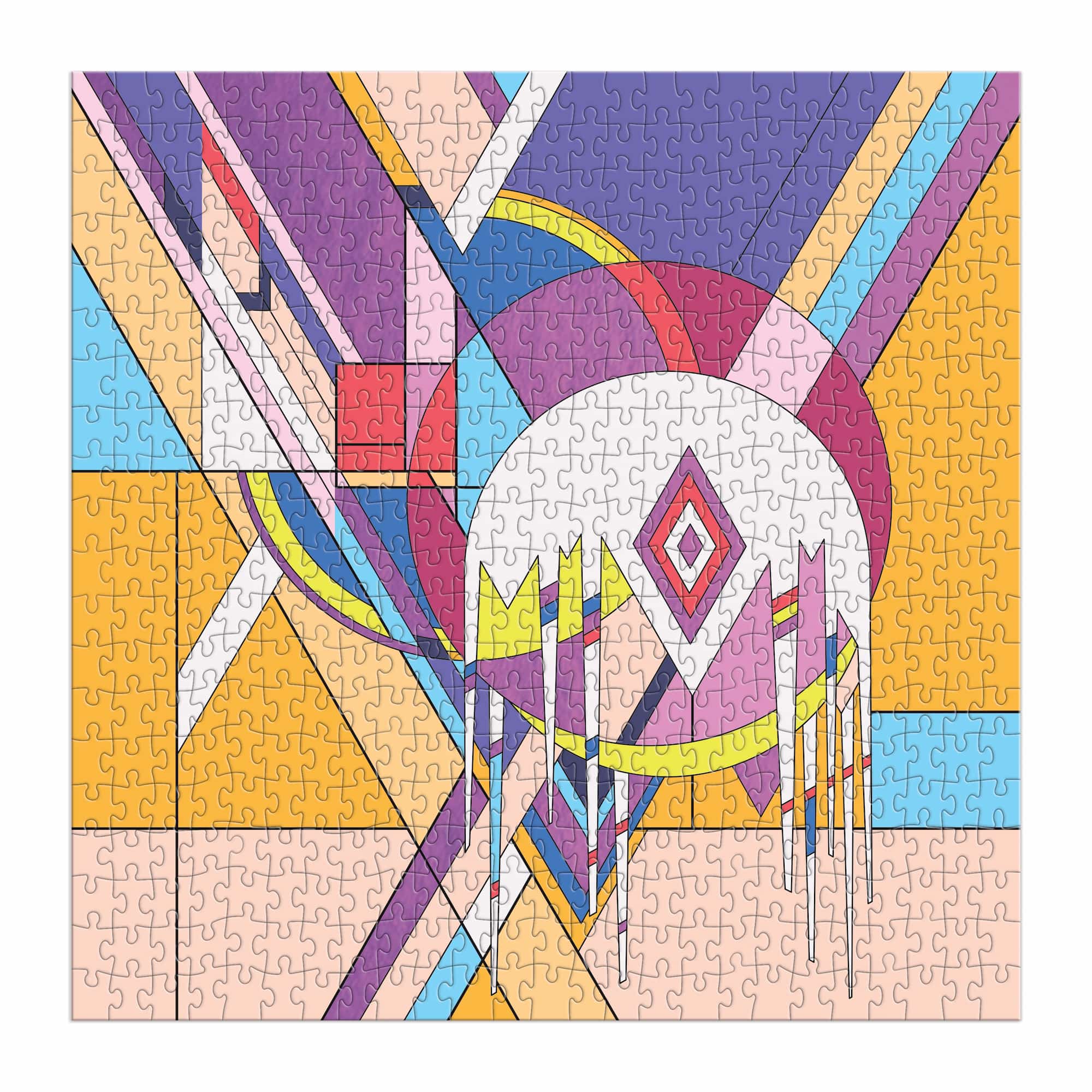 Frank Lloyd Wright Frozen Spheres 500-Piece Jigsaw Puzzle - Modern Art Puzzle for Adults, Home Decor & Relaxation