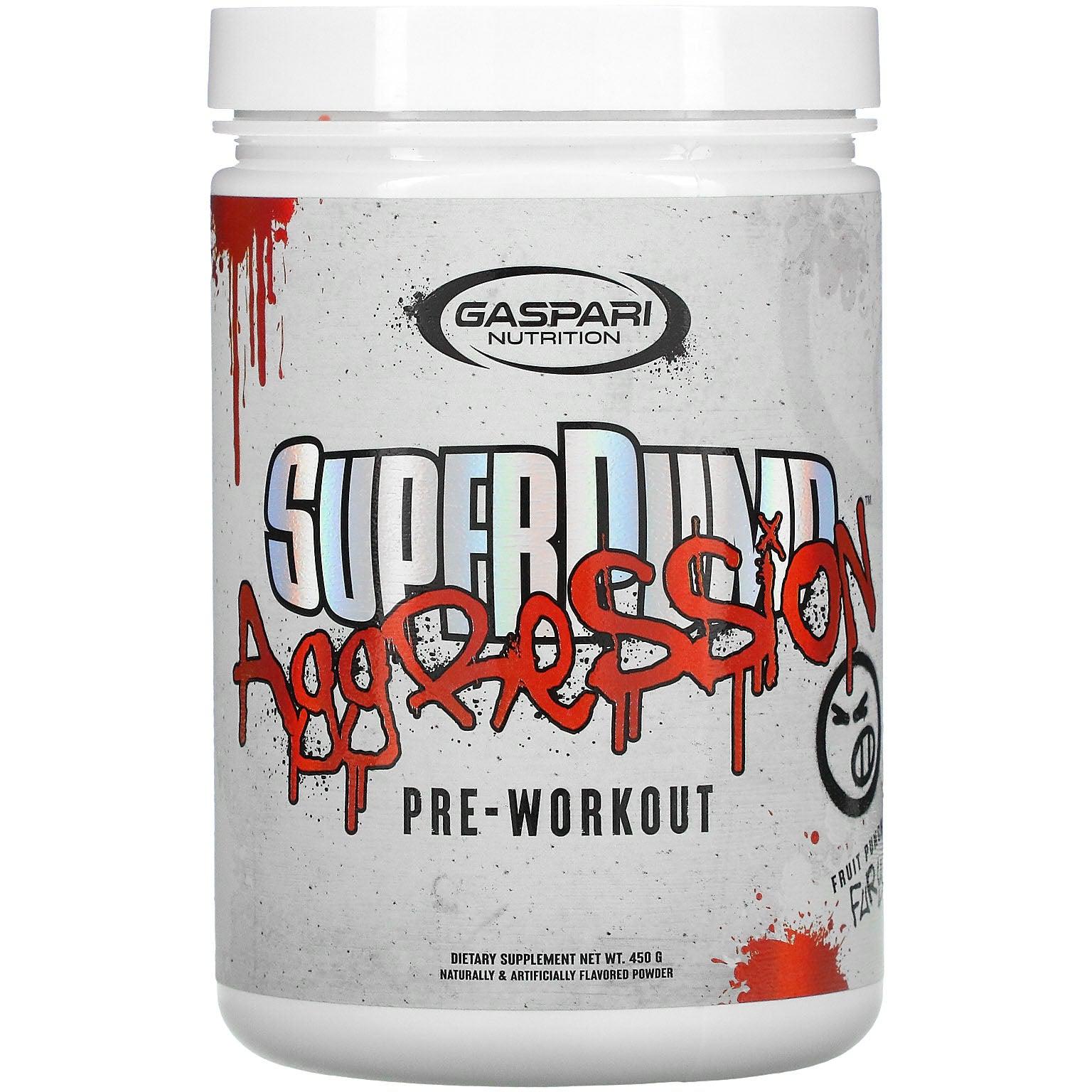 Gaspari Nutrition SuperPump Aggression Pre-Workout Supplement - Intense Energy & Muscle Pump for Gym & Fitness Training | Best for Bodybuilding & Strength Workouts