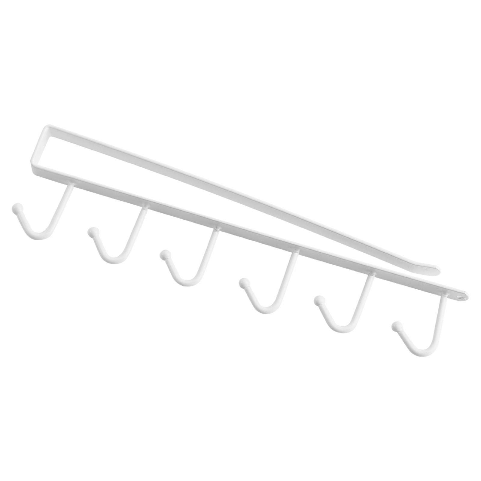 Adsire Wall Mounted Storage Hooks - Heavy Duty Shelf Hangers for Kitchen, Bathroom & Wardrobe Organization - White Space Saving Hooks for Mugs, Towels & Clothes - Perfect for Small Space Storage Solutions