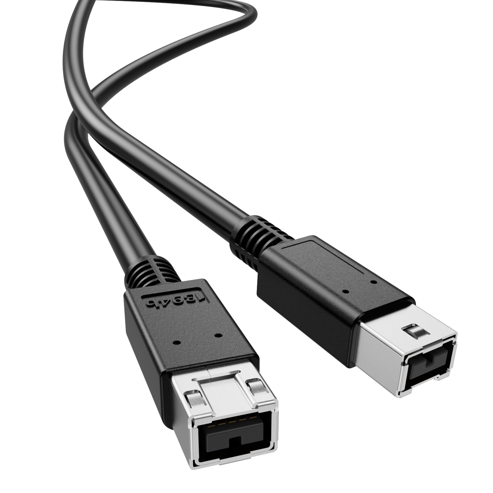 FireWire 800 IEEE 1394b 9-Pin Male to Male Cable - 2FT Triple-Shielded High-Speed Data Transfer Cord for MacBook Pro, Mac Mini, PC, Digital Cameras & Audio Devices - Perfect for Professional Video Editing & External Storage Connectivity