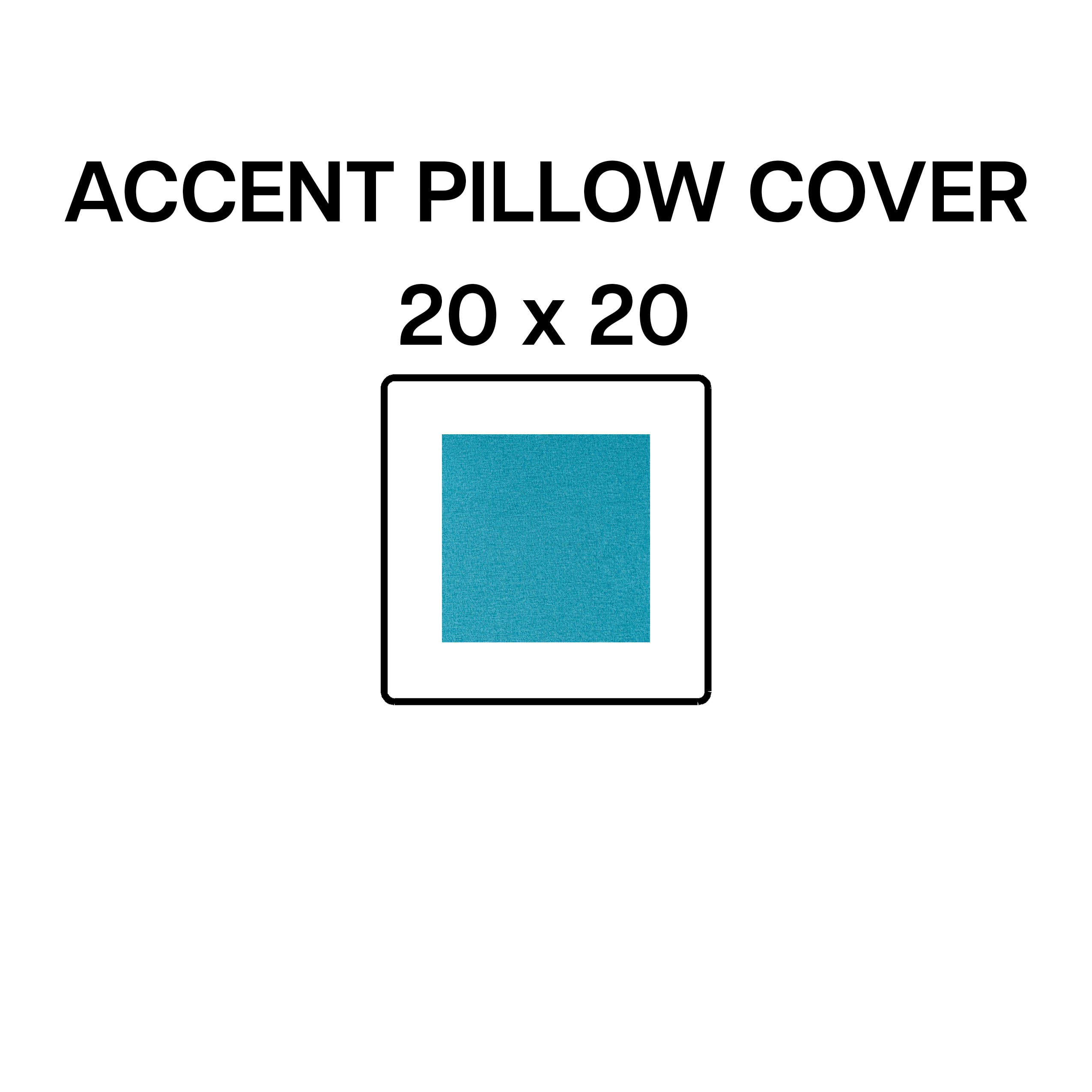 20x20 Inch Decorative Accent Pillow Cover - Pool Blue Pattern BP64289 for Sofa, Bed, Living Room & Home Decor
