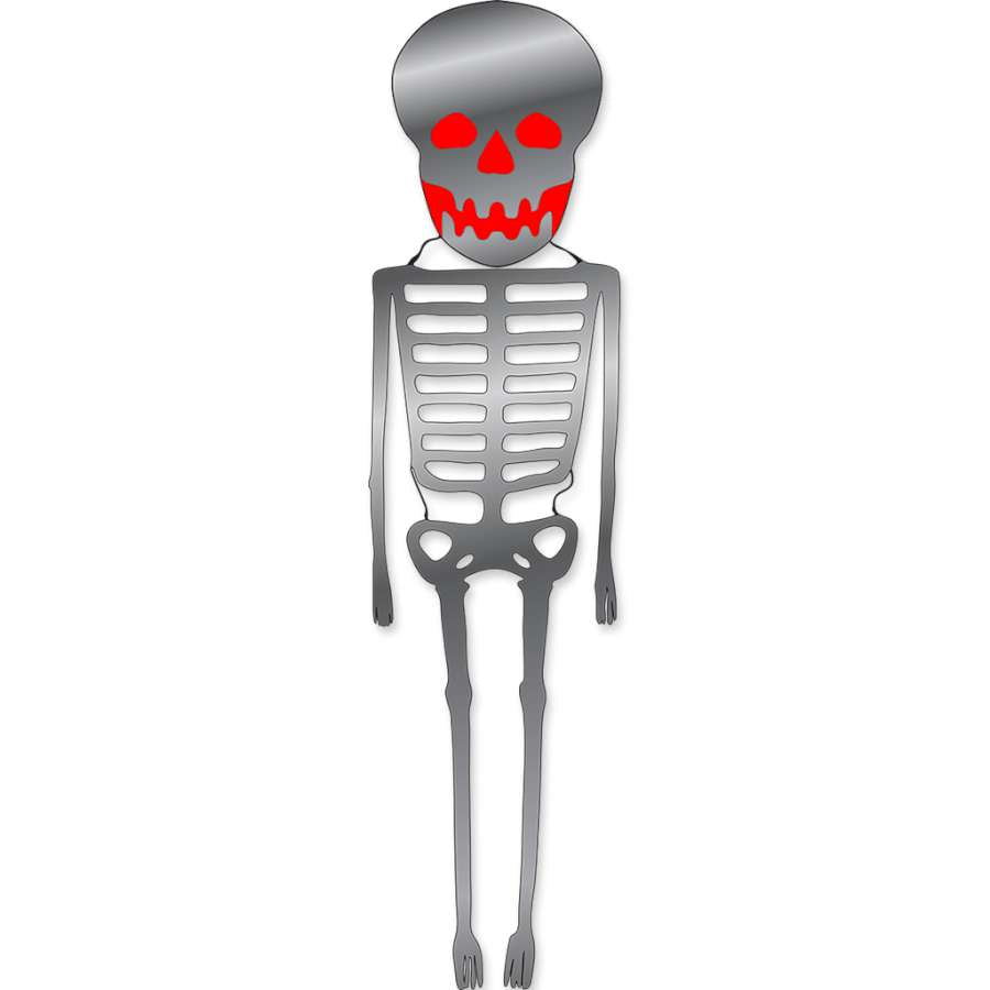 21ft Reflective Skeleton Kite - Large Halloween Flying Decoration for Outdoor Activities, Beach, Park & Backyard Fun