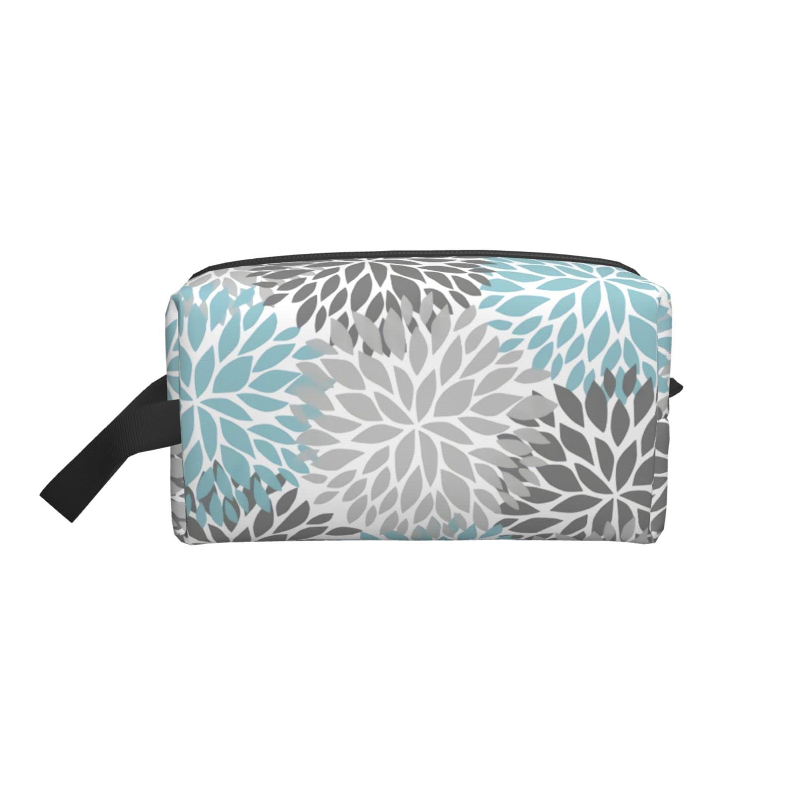 Futterya Large Toiletry Bag for Women - Waterproof Cosmetic Makeup Organizer with Dahlia Floral Design, Travel Essentials Storage Pouch (Perfect for Vacation, Gym, Business Trips & Daily Organization)