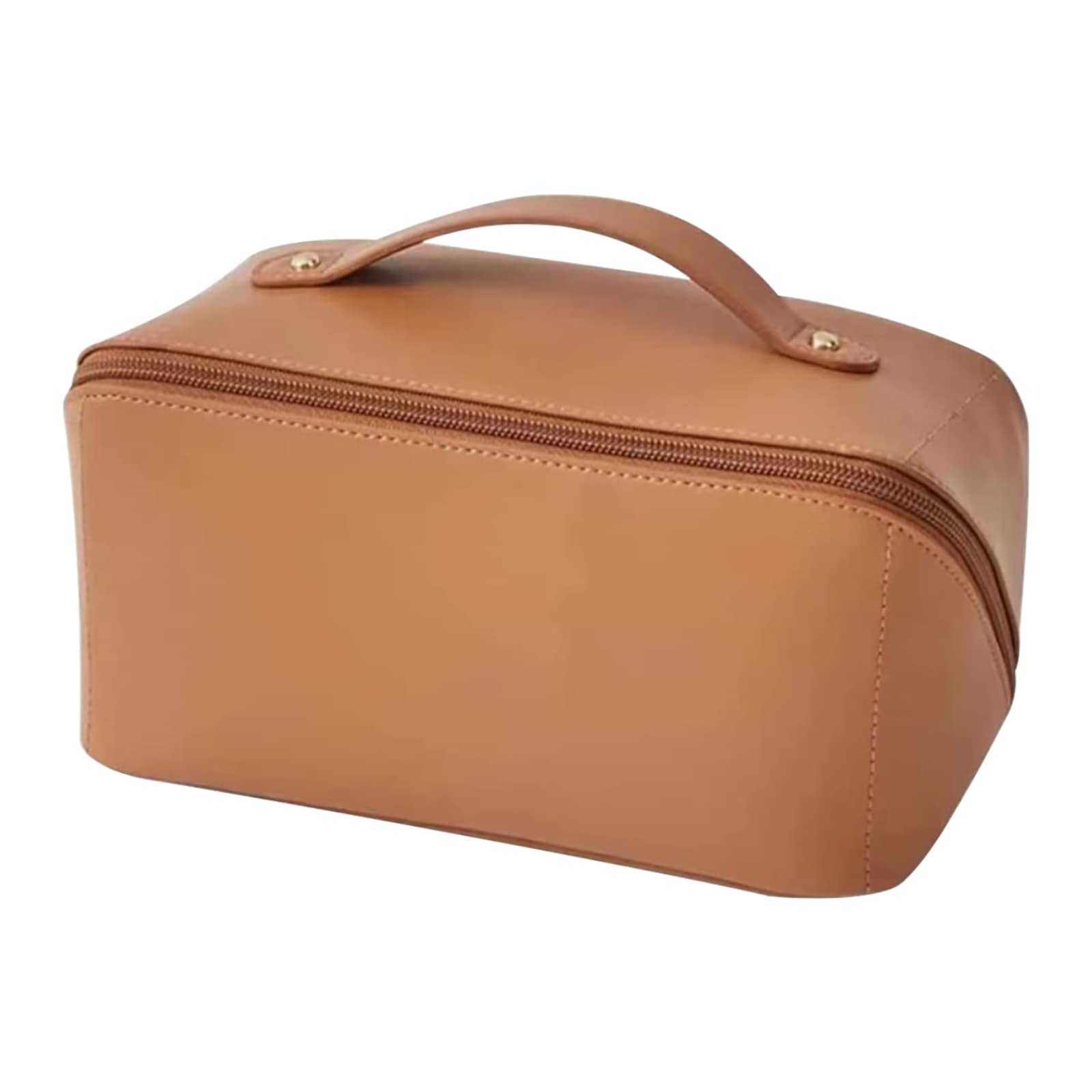 2022 New Large Capacity Waterproof Cosmetic Bag - Travel Makeup Organizer & Toiletry Bag for Women | Perfect Gift for Girls | Ideal for Travel, Gym & Daily Use (Brown)