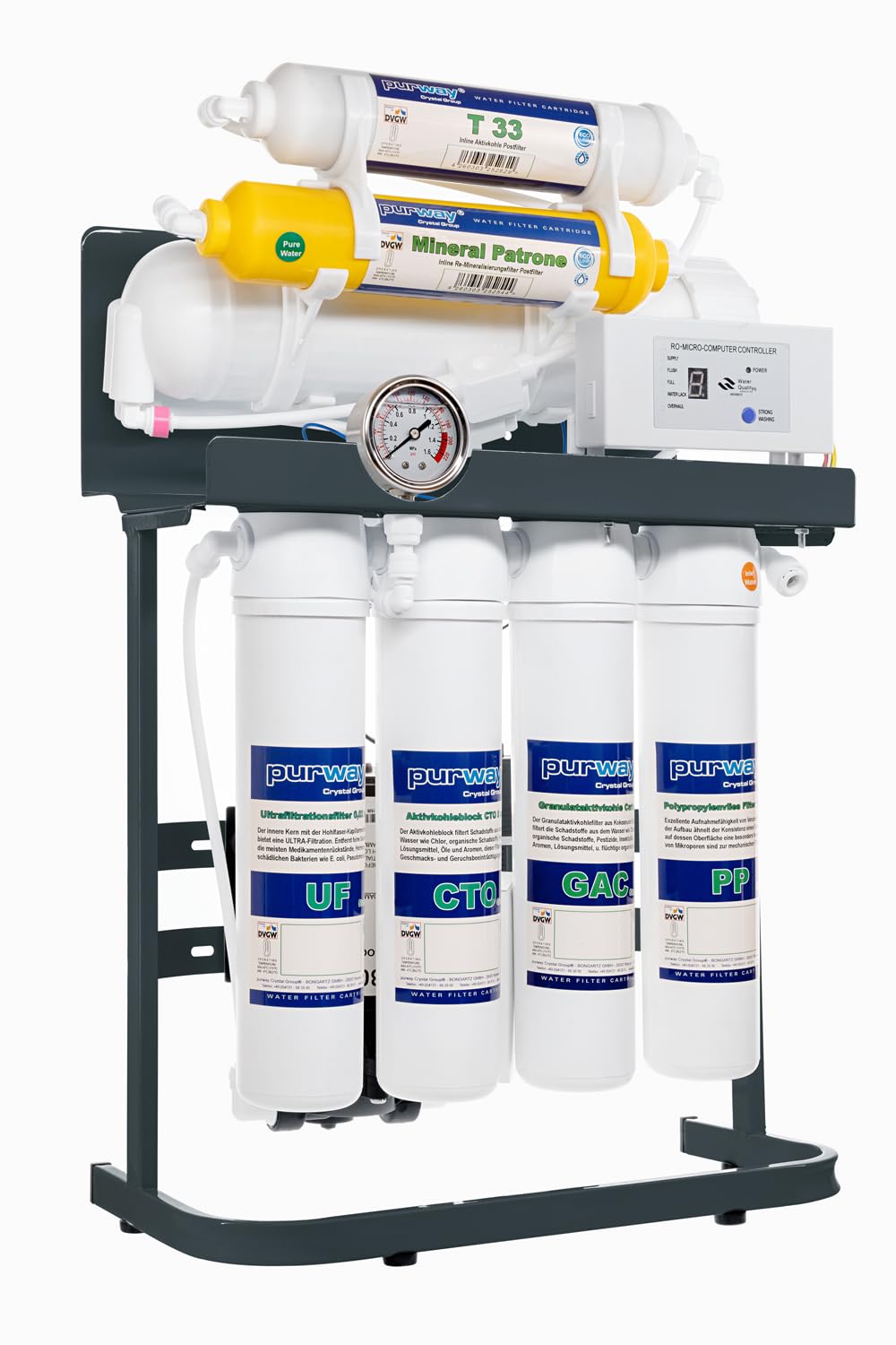 PUR Booster Quick 7 600GPD 7-Stage Reverse Osmosis Water Filtration System - Tankless Direct Flow RO System for Clean Drinking Water - Perfect for Home, Office, and RV Use