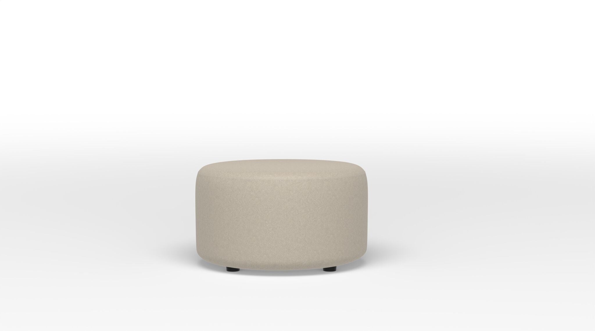 Celeste Round Ottoman Stool with Storage - Arlo Beige | Modern Footrest Pouf for Living Room, Bedroom & Nursery | Extra Seating & Home Decor Accent