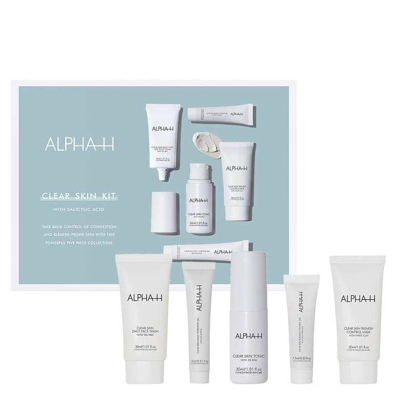 Alpha H Clear Skin Starter Kit with Salicylic Acid - Exfoliating Acne Treatment for Face & Body - Perfect for Oily & Combination Skin Care Routine