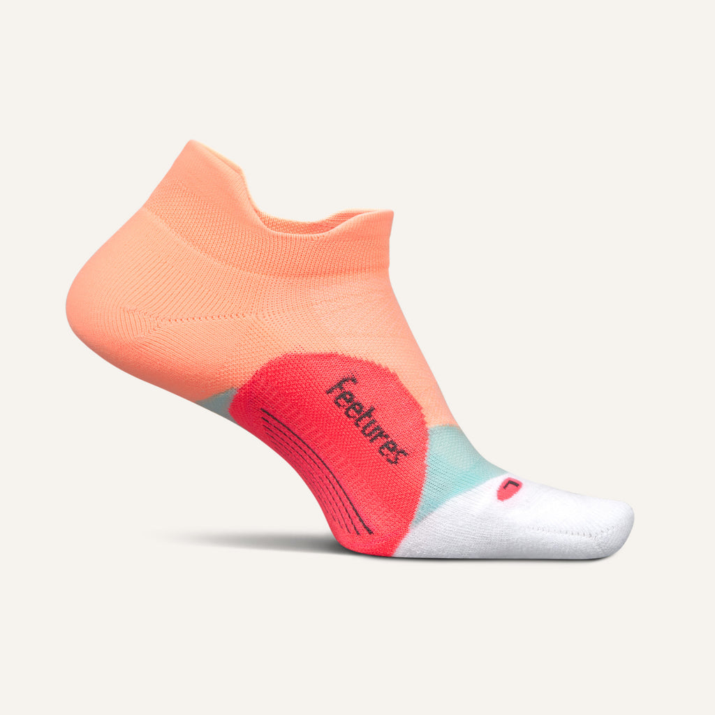 Elite Light Cushion No Show Socks - Vibrant Reef Color - Breathable & Comfortable Invisible Socks for Women & Men - Perfect for Running, Sneakers & Casual Wear