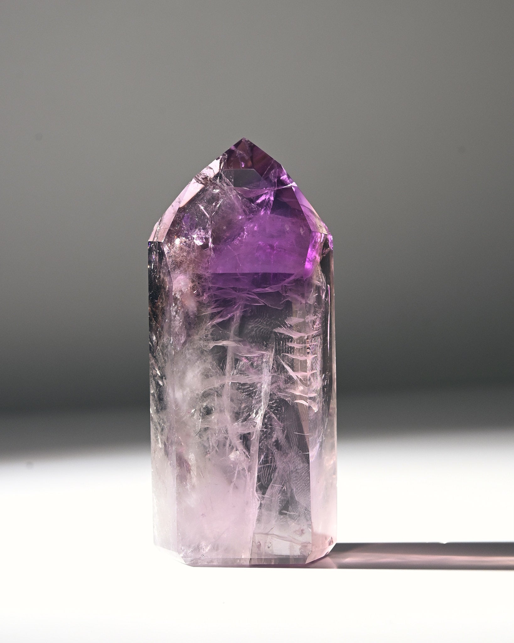 Bahia Amethyst Phantom Tower 3in - Natural Healing Crystal for Meditation, Reiki & Home Decor | Spiritual Energy Stone for Chakra Balancing & Positive Vibes