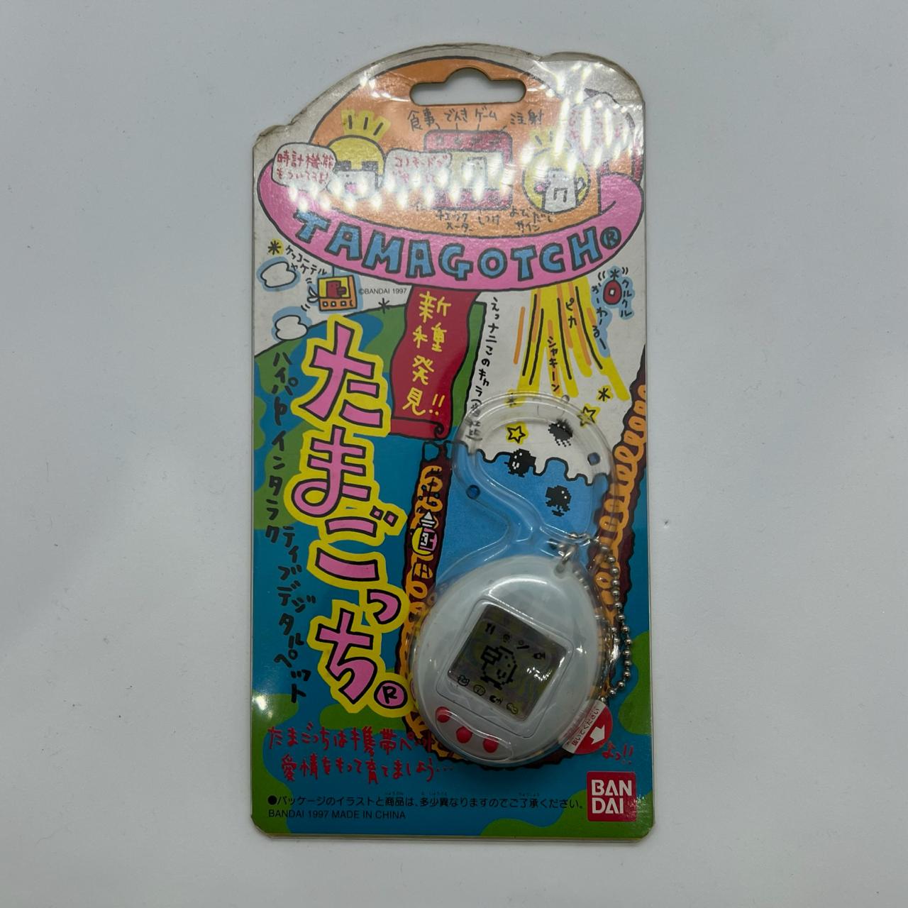 Original Bandai Tamagotchi Virtual Pet - Clear White Edition (1st Gen 1997) | Retro Digital Pet Game for Kids & Adults | Perfect for Nostalgic Gift & Stress Relief