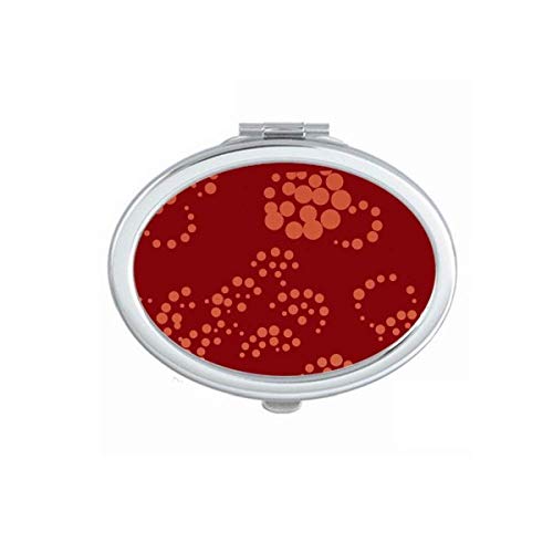 DIYthinker Chinese Japanese Style Asian Wave Dot Pattern Portable Folding Double-Sided Makeup Mirror - Perfect for Travel, Home Vanity, and Handbag Essentials