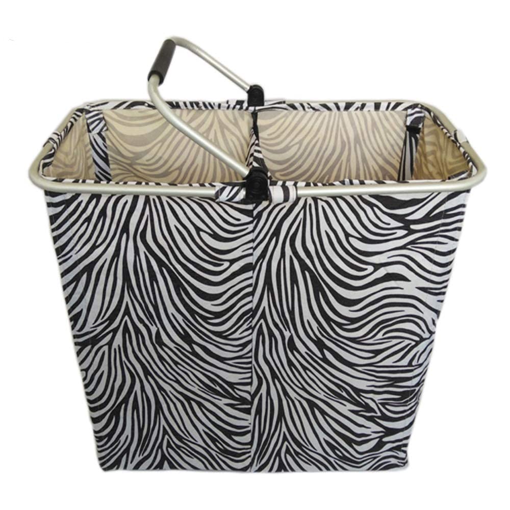 ZXY-NAN Large Collapsible Laundry Hamper with Alloy Handles - 2-Section Foldable Fabric Storage Basket for Dirty Clothes, Self-Standing & Space-Saving - Perfect for Bedroom, Bathroom, Dorm, or Laundry Room Organization