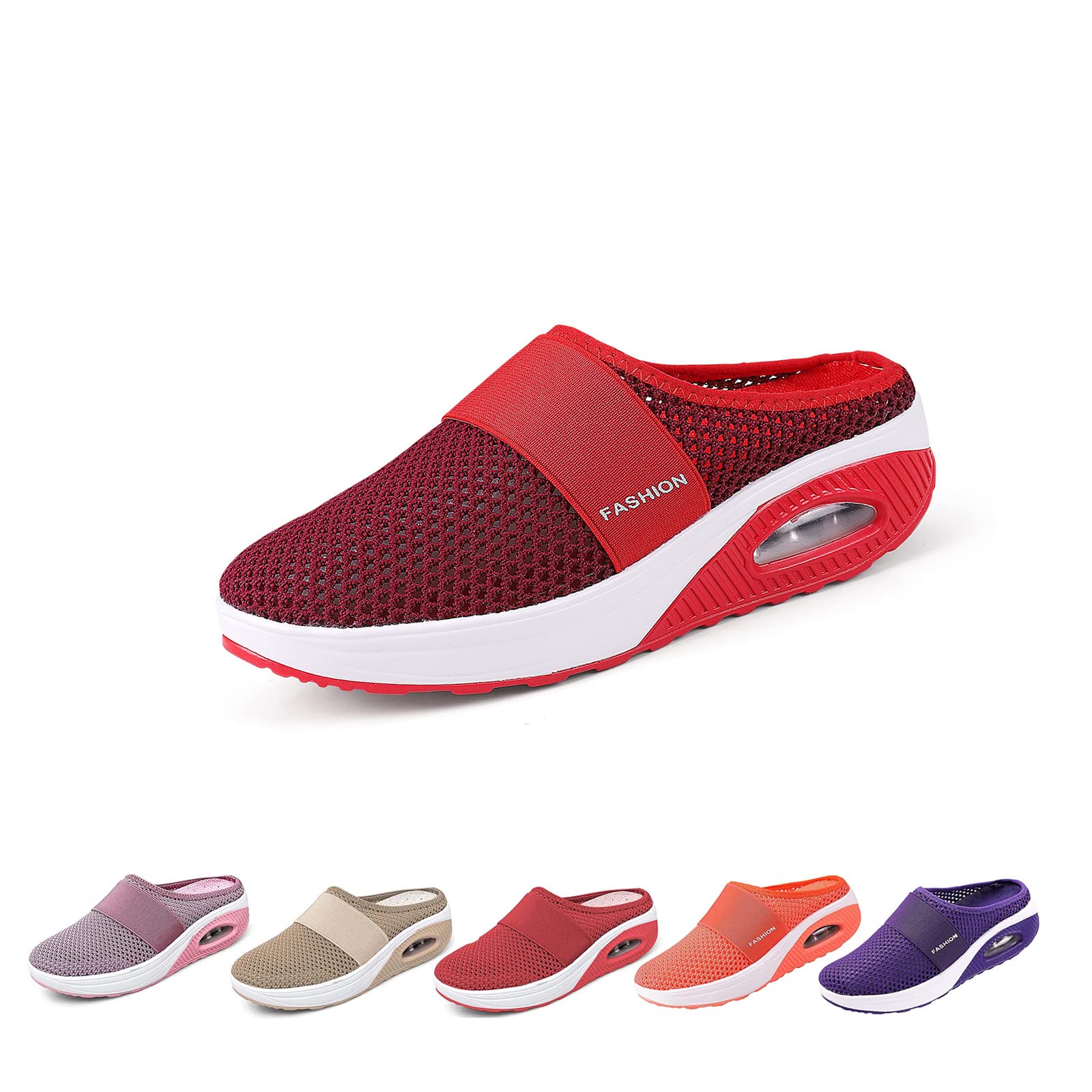 Orthopedic Air Cushion Slip-On Loafers for Women - Comfortable Diabetic Walking Shoes with Arch Support - Perfect for Work, Travel & Daily Wear