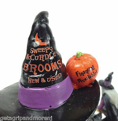 Halloween Decor - Sweepy McCurdles Broom Sculpture | Spooky Home & Party Decoration for Halloween Festivities