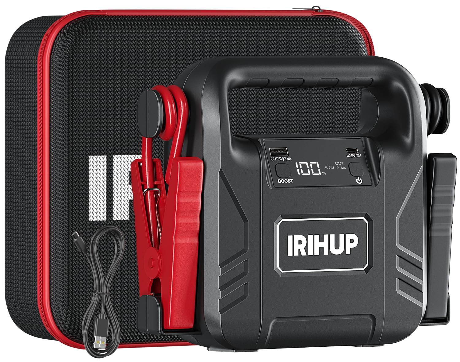 4000A Peak Car Jump Starter - 99.16Wh Portable Power Pack for All Gas & 10L Diesel Engines | 12V Auto Battery Booster with LED Light | Emergency Roadside Assistance & Winter Car Preparedness Essential