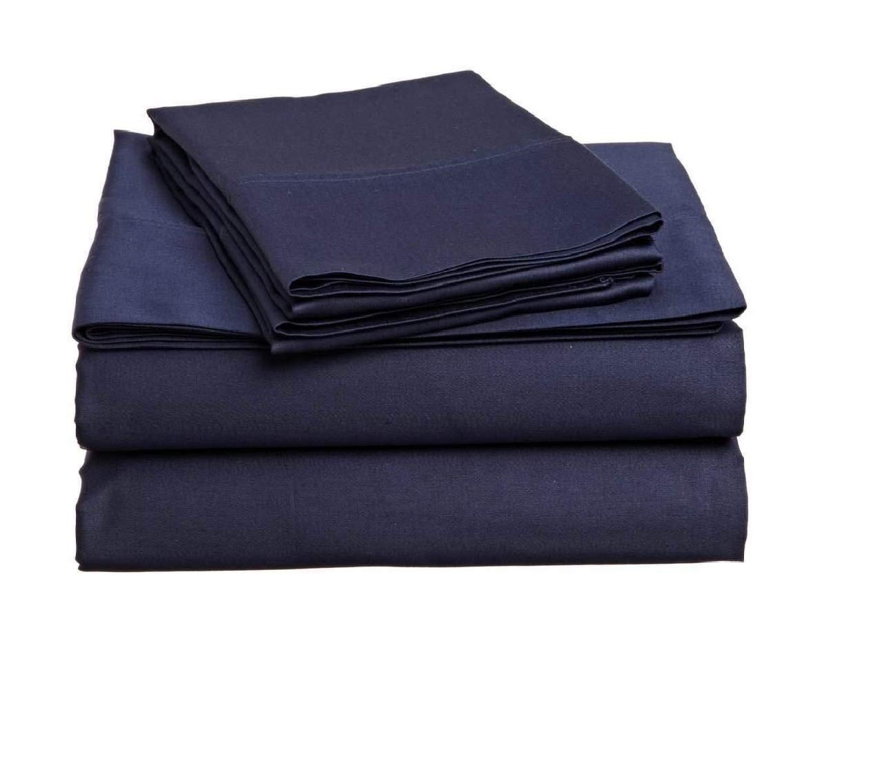 Luxury 600 Thread Count 100% Egyptian Cotton Cal-King Bed Sheet Set - 4 Piece Deep Pocket Fitted Sheets (Up to 18