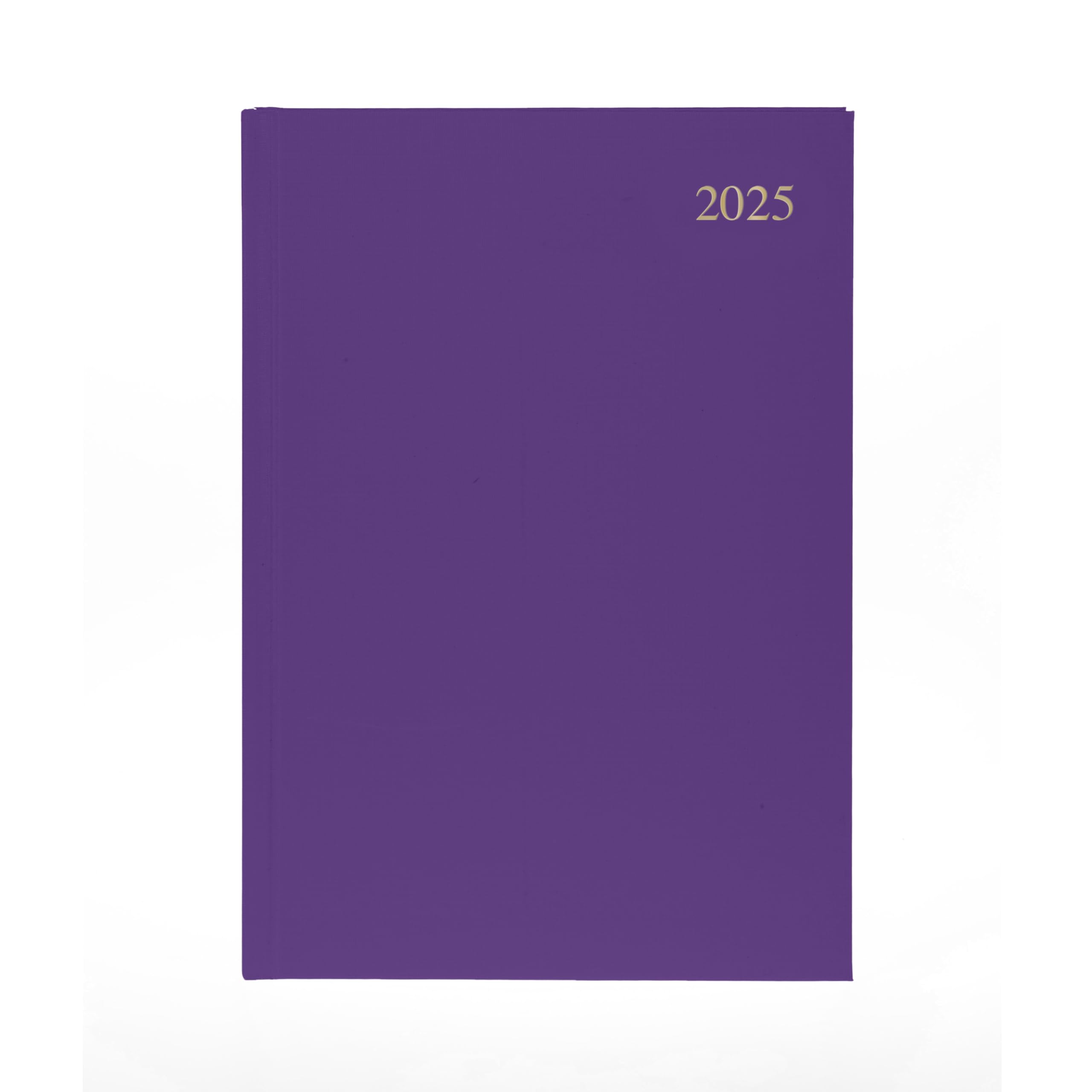 Collins Essential 2025 Business Diary - A4 Weekly Planner with Leather-Grain Hard Cover | Purple Office Organizer | Perfect for Professionals, Students & Entrepreneurs (ESSA43.55-25)