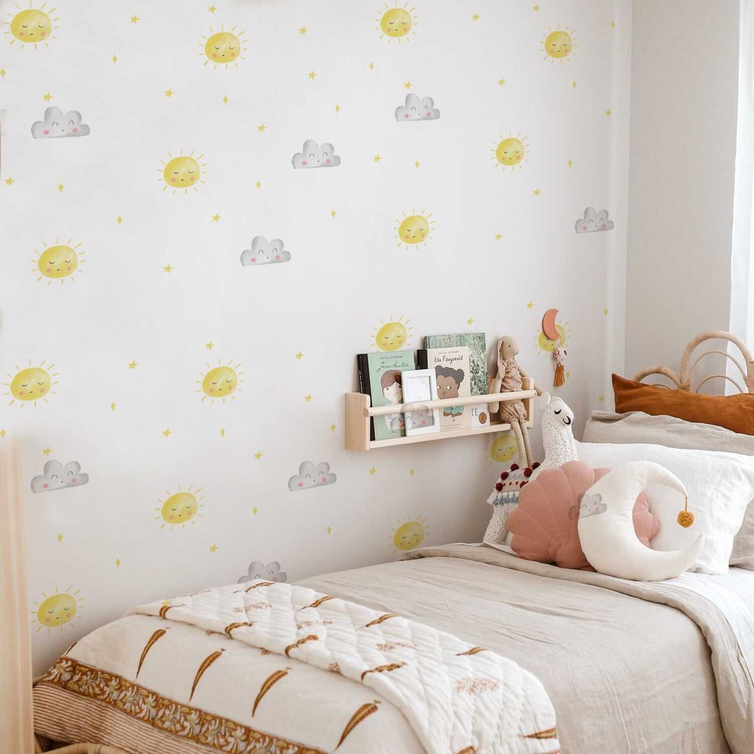 Sun Wall Stickers - Easy to Apply & Remove Wall Decals for Home Decor - Perfect for Kids Rooms, Living Rooms & Nursery Wall Art