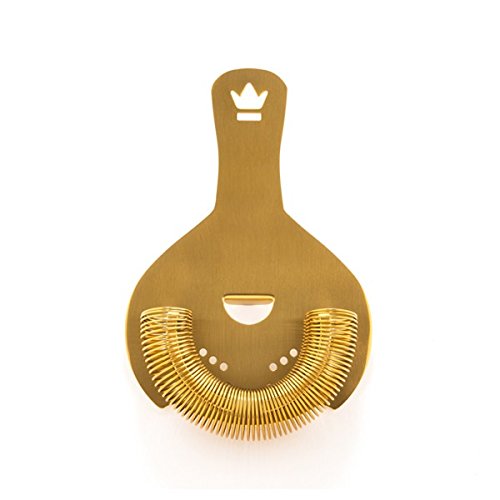Premium Cocktail Kingdom Koriko® Gold-Plated Hawthorne Strainer - Professional Bar Tool for Mixing Cocktails, Perfect for Home Bars & Bartending Enthusiasts