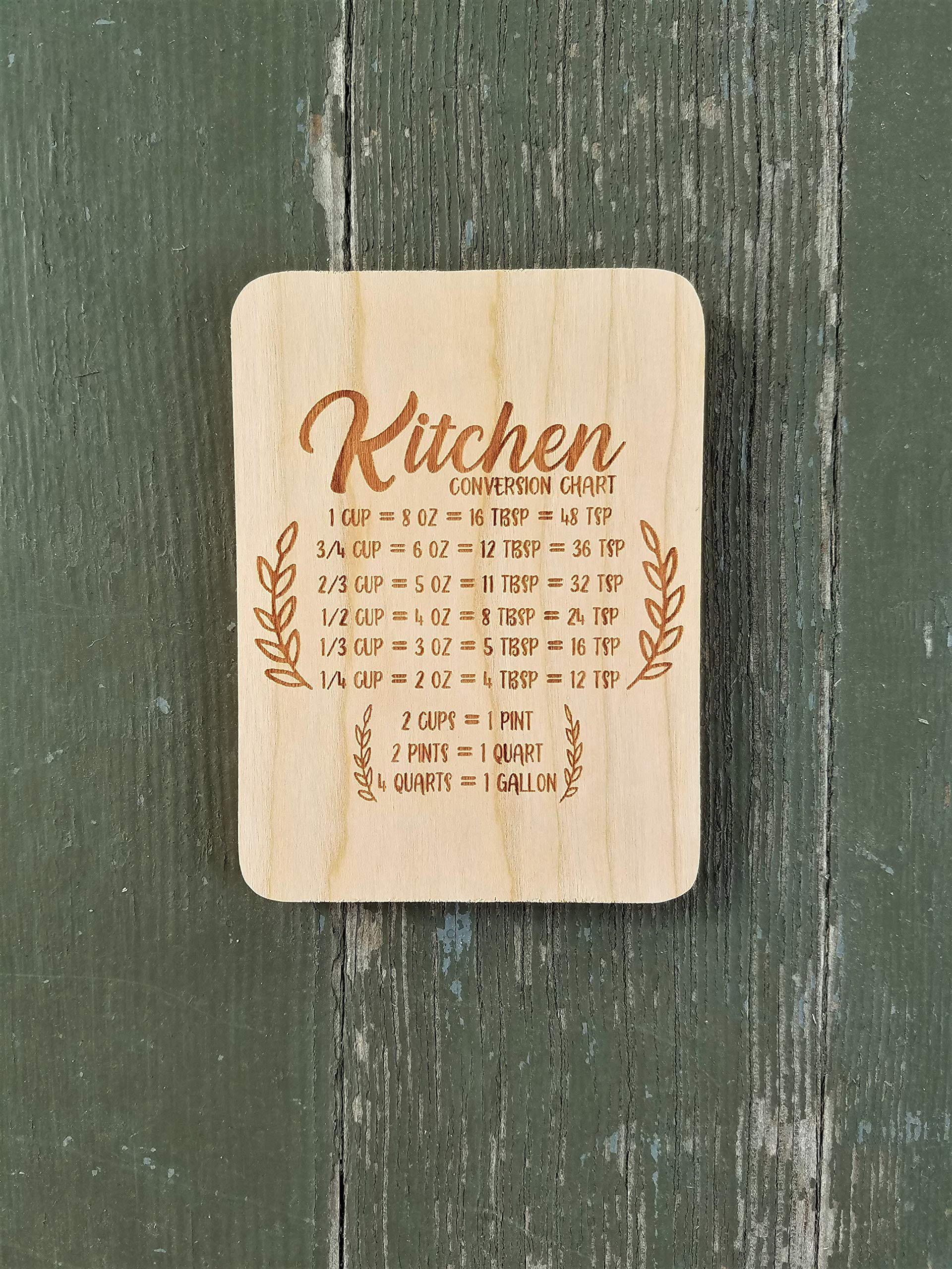 Kitchen Conversion Chart Magnet - Cooking Measurements for Baking & Recipes
