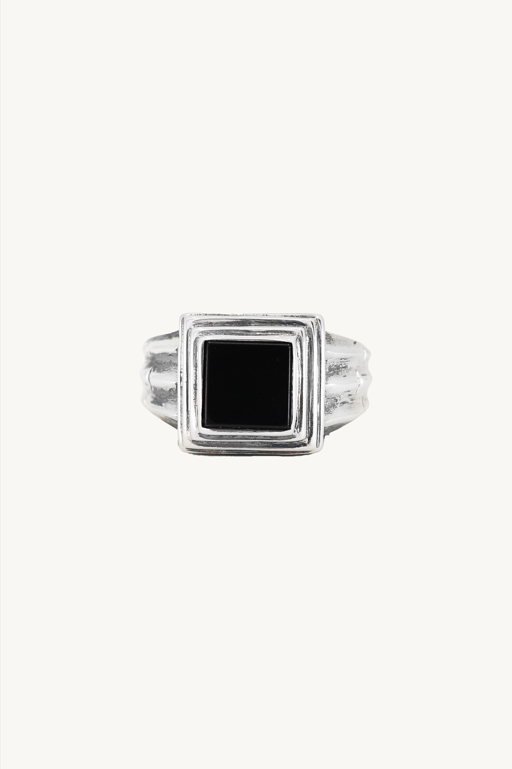 Inca Onyx Ring for Men & Women - Handmade Sterling Silver Adjustable Band - Unique Spiritual Jewelry for Meditation, Yoga & Gifting