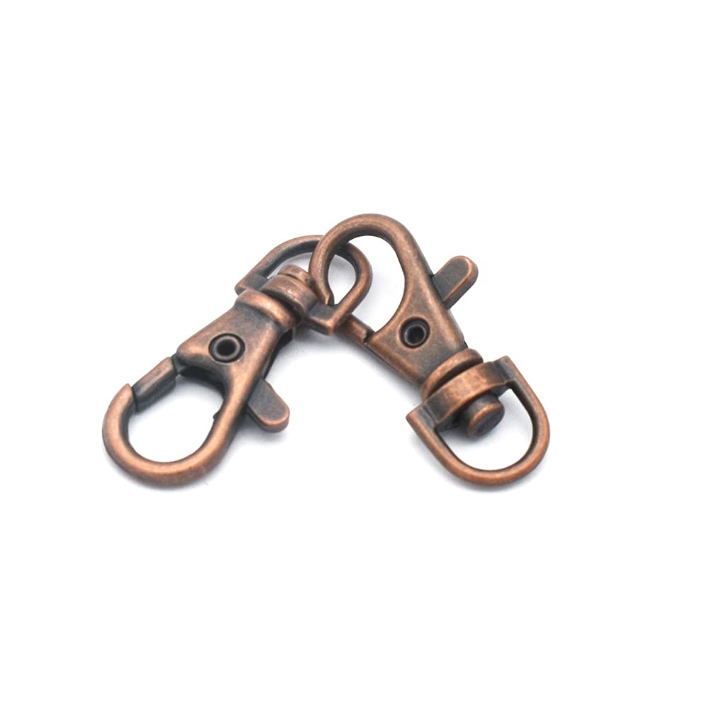 9mm Copper Swivel Clasp Lobster Claw Hook - 10PCS for Keys, Lanyards & DIY Crafts