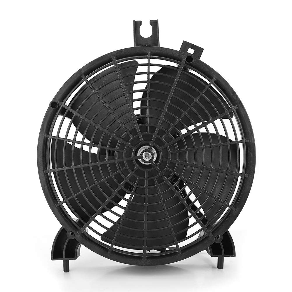 ABS Automotive AC Electric Condenser Fan Replacement for MN123607 - Black Air Conditioner Fan Assembly for Car Cooling System | Perfect for AC Repair & Vehicle Maintenance