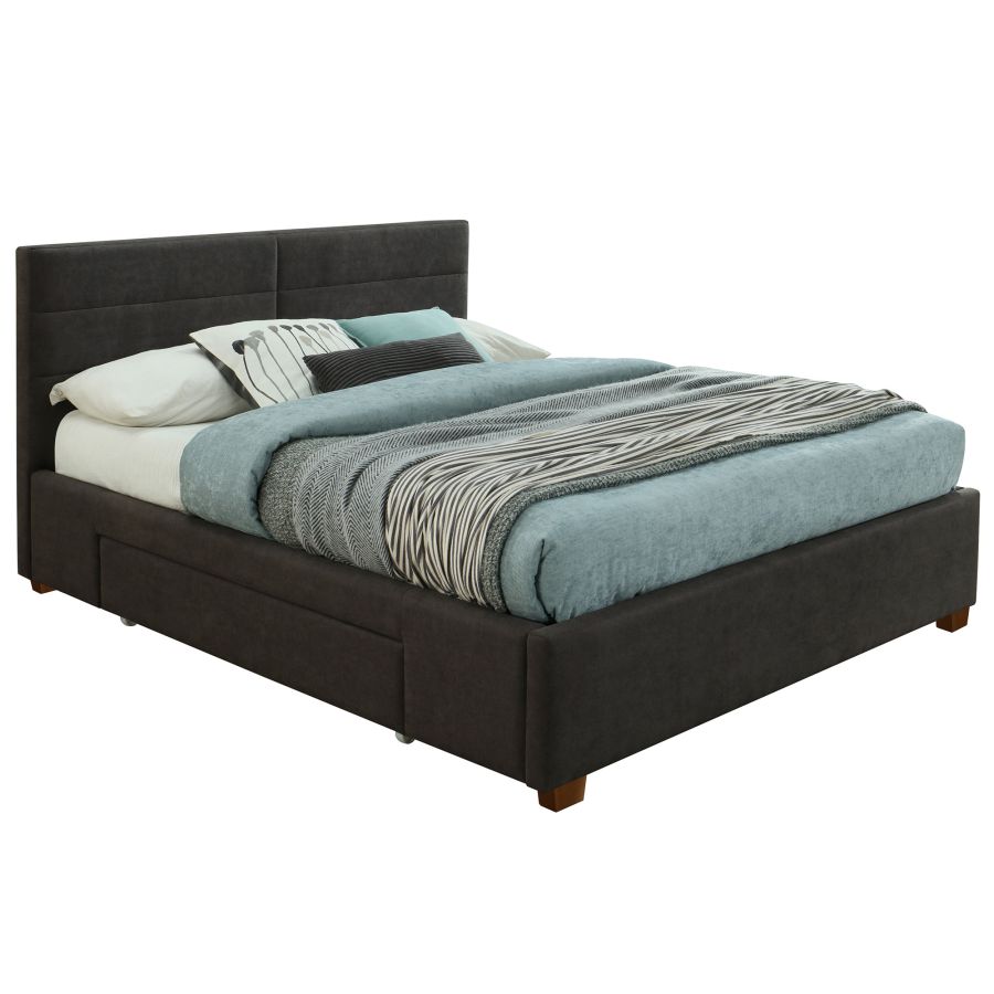 Platform Queen Storage Bed - Emilio Modern Bed Frame with Underbed Drawers for Extra Space | Perfect for Small Bedrooms, Guest Rooms & Dorm Organization