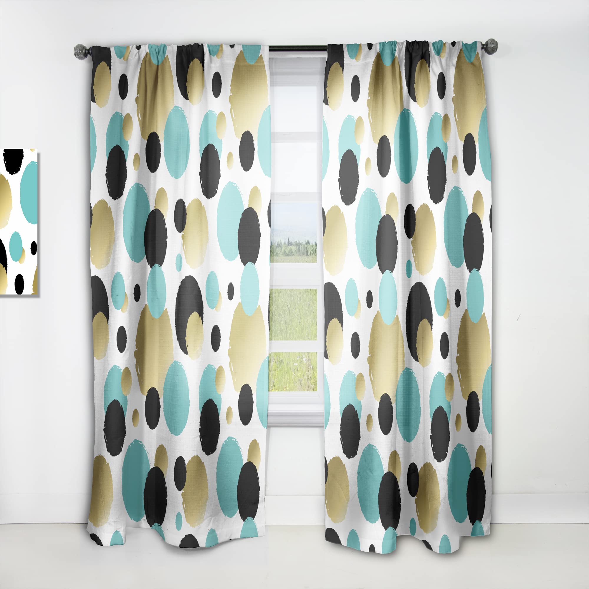 Thermal Insulated Blackout Curtains for Bedroom & Living Room - 52x120 Inch Single Panel Window Drapes - Noise Reducing & Energy Saving - Perfect for Home, Office, and Nursery Decor