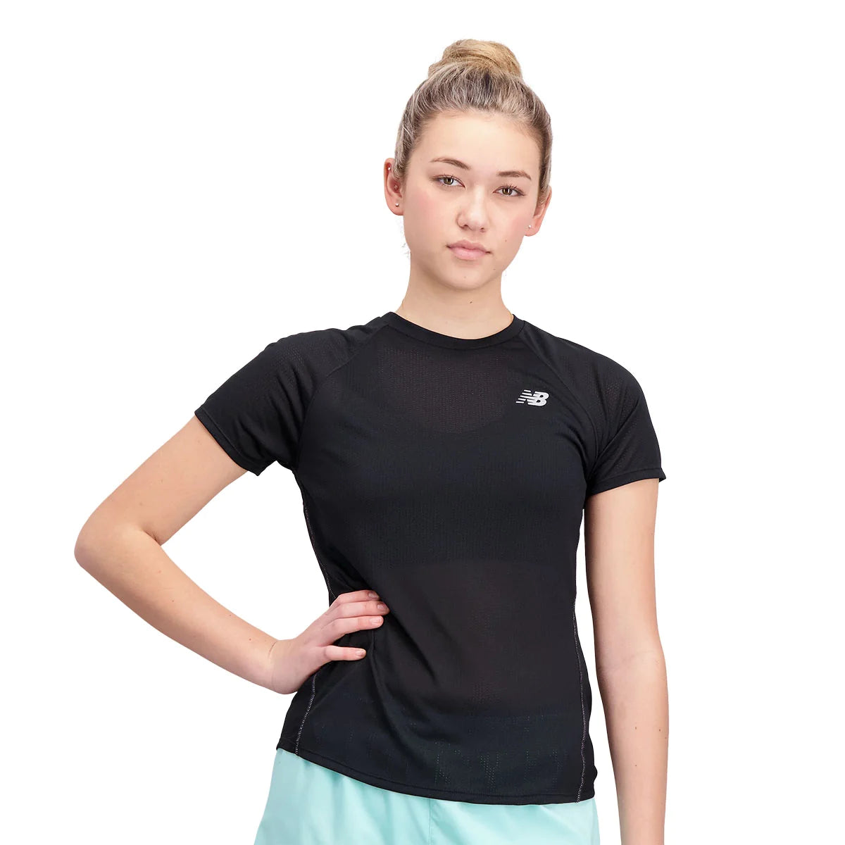 New Balance Impact Run Short Sleeve Women's Running Shirt - Lightweight Moisture-Wicking Activewear for Jogging, Gym & Outdoor Workouts