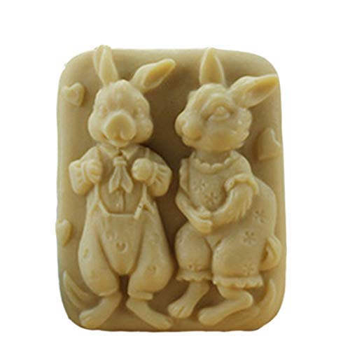 Premium Silicone Rabbit Soap Molds for DIY Candle Making, Resin Crafts & Wax Art - 6 Cavity Bunny Shaped Molds for Handmade Soap, Candles & Home Decor (Perfect for Easter, Spring Crafts & Gift Making)